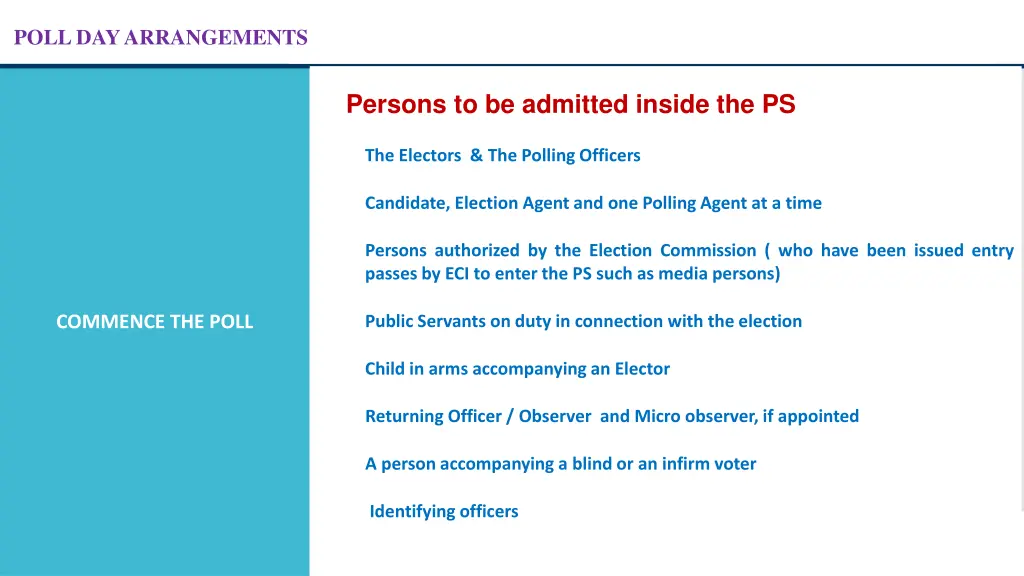 poll day arrangements 23