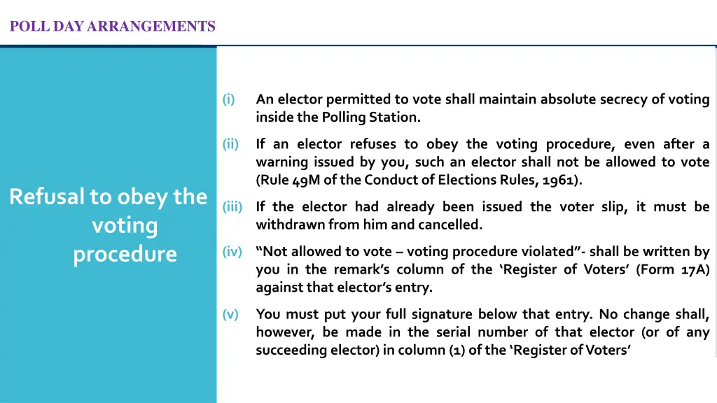 poll day arrangements 36