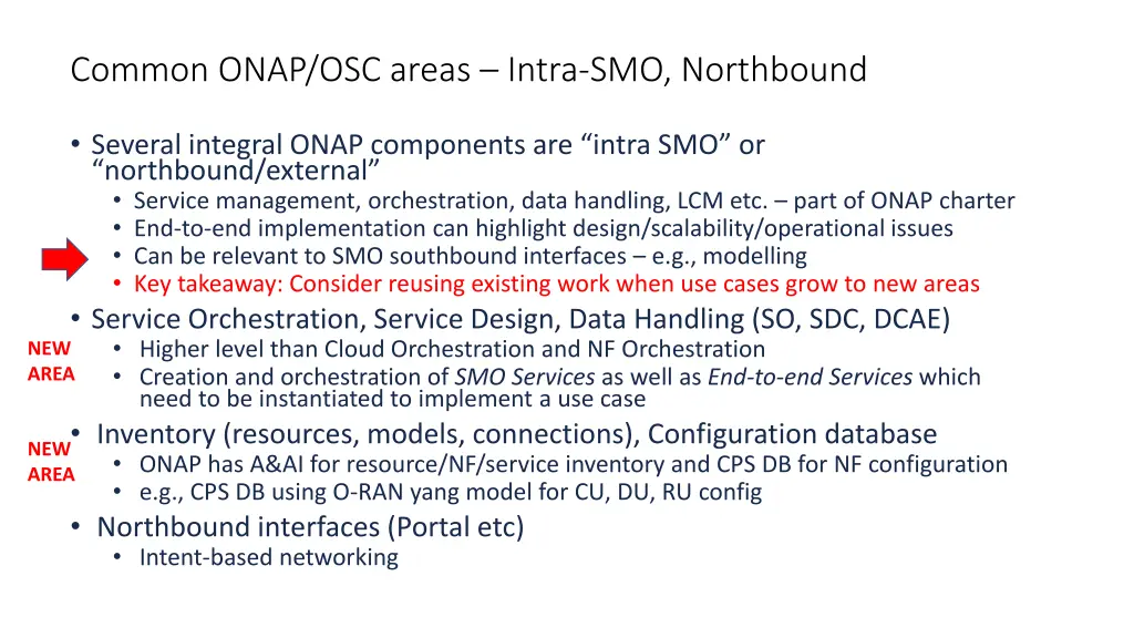 common onap osc areas intra smo northbound