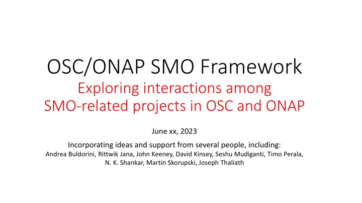 osc onap smo framework exploring interactions
