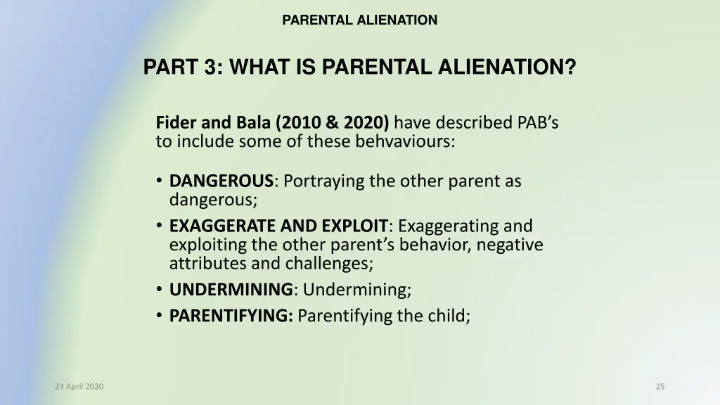 parental alienation 18