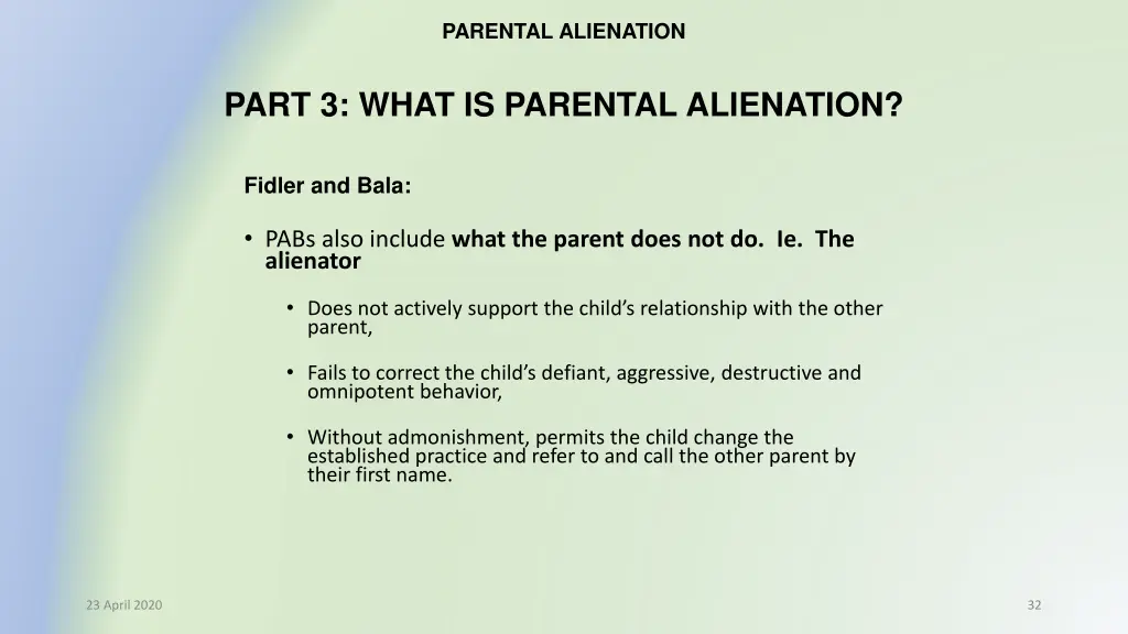 parental alienation 25