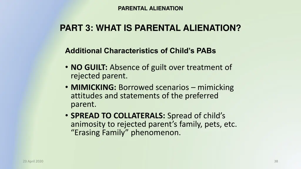 parental alienation 31