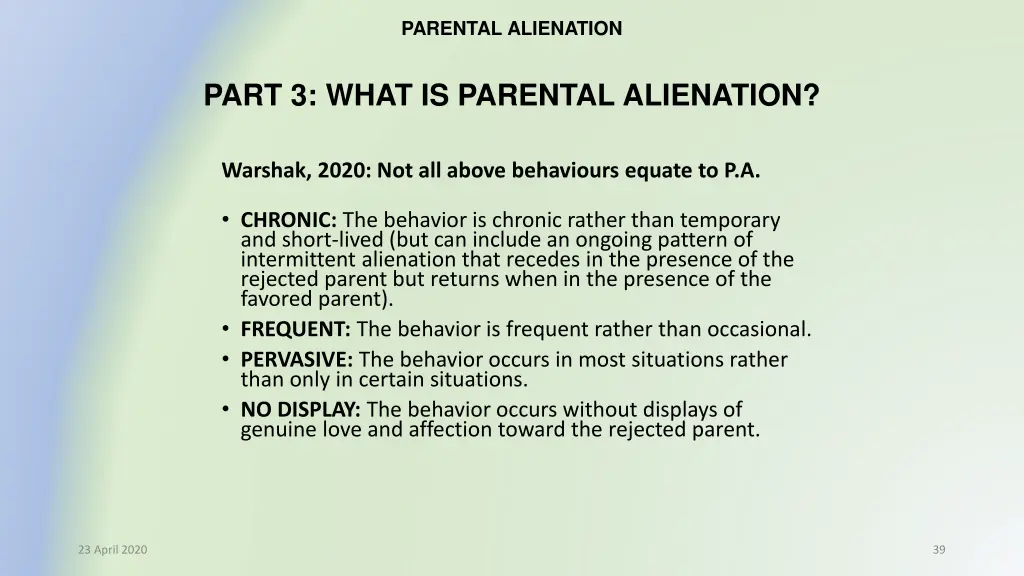 parental alienation 32