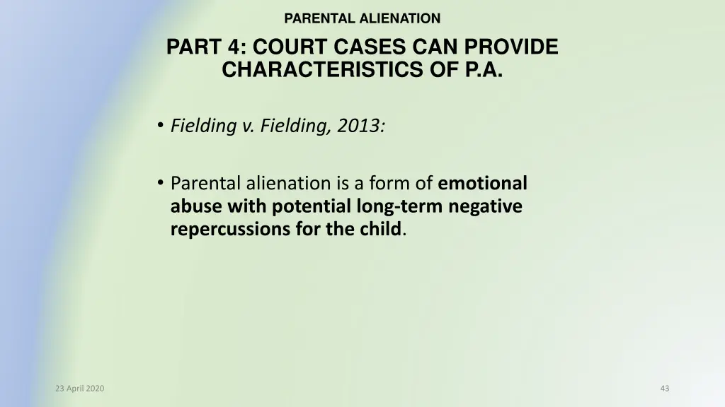 parental alienation 36