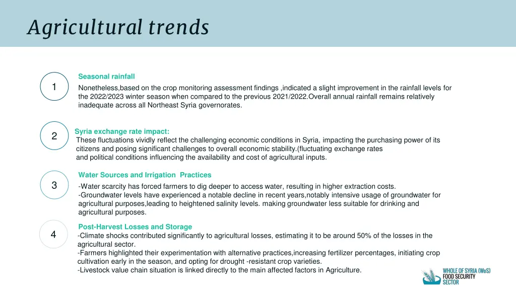 agricultural trends