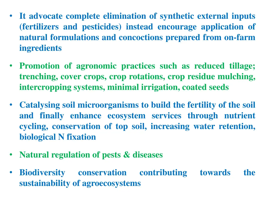 it advocate complete elimination of synthetic