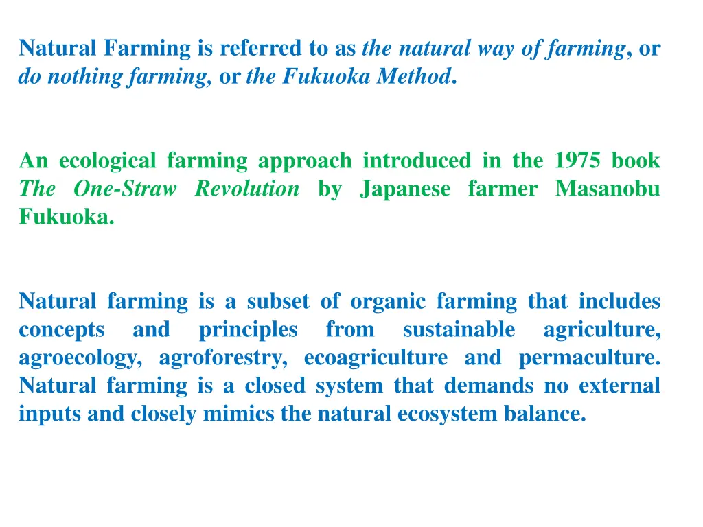 natural farming is referred to as the natural