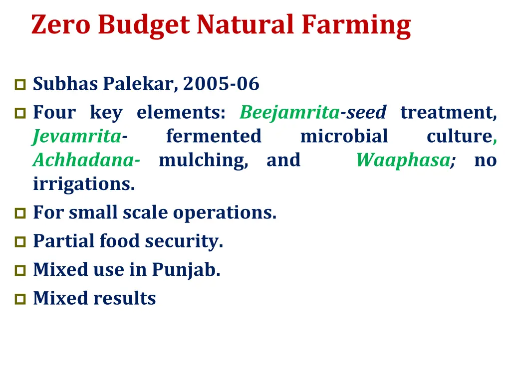zero budget natural farming