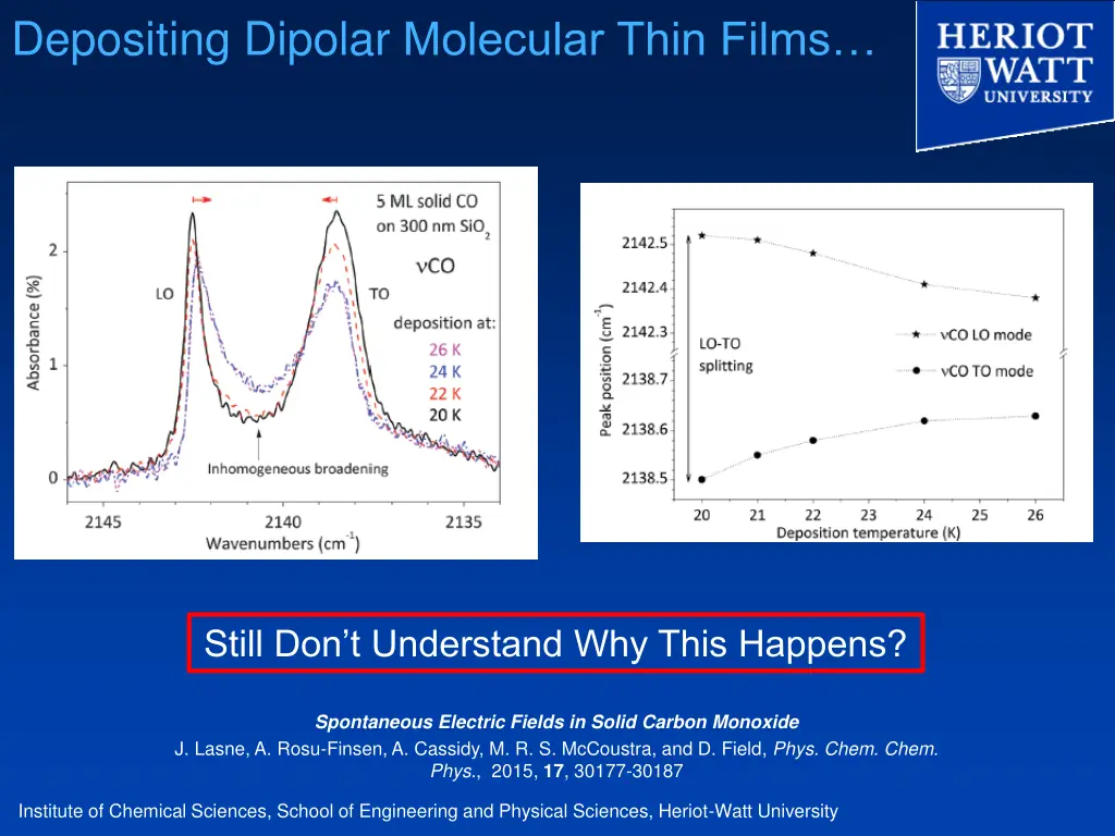 depositing dipolar molecular thin films