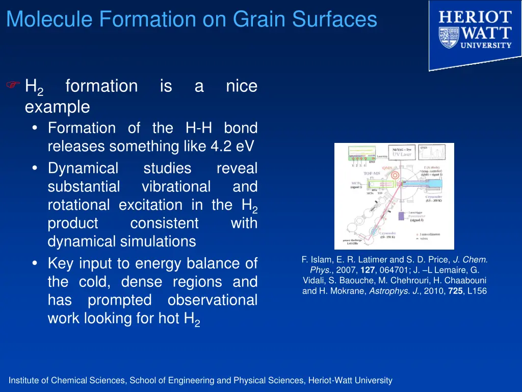 molecule formation on grain surfaces 4