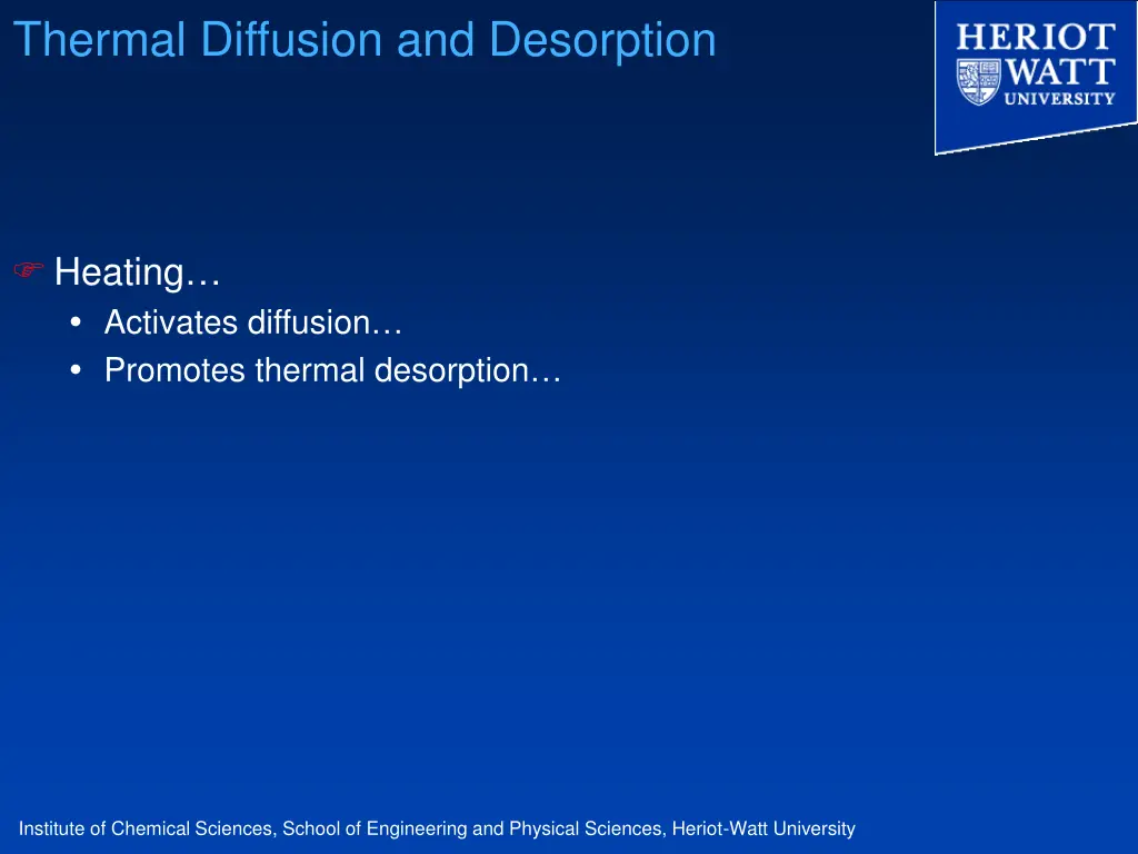 thermal diffusion and desorption 1