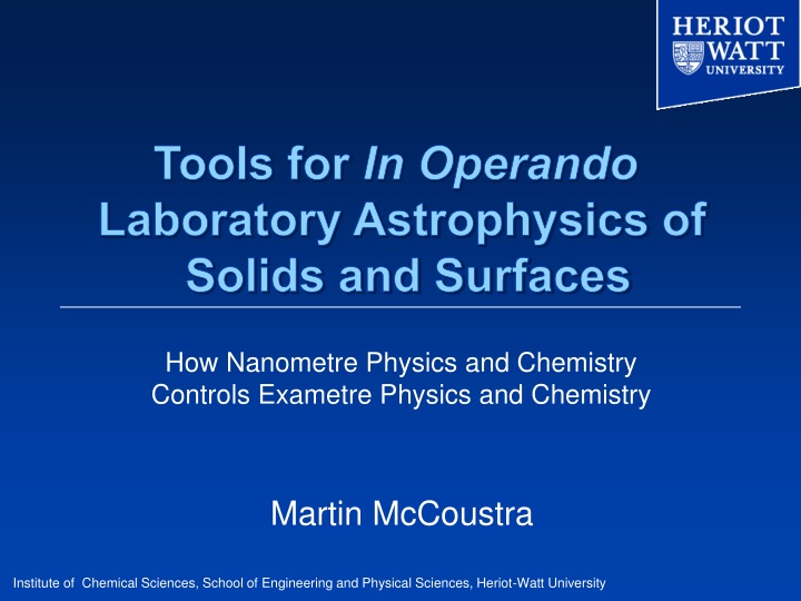 tools for in operando laboratory astrophysics