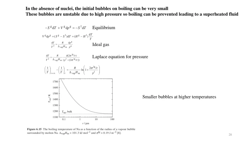 in the absence of nuclei the initial bubbles