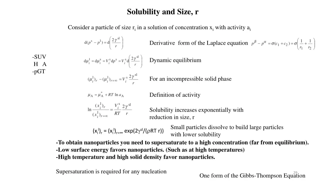 solubility and size r