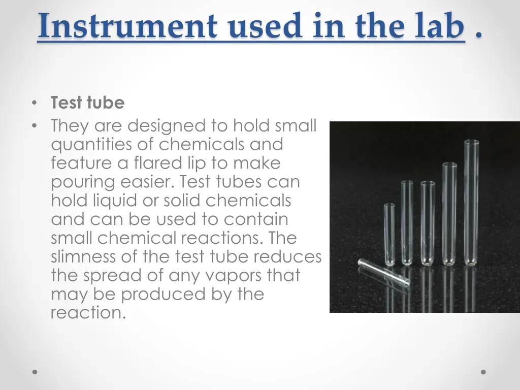 instrument used in the lab 11