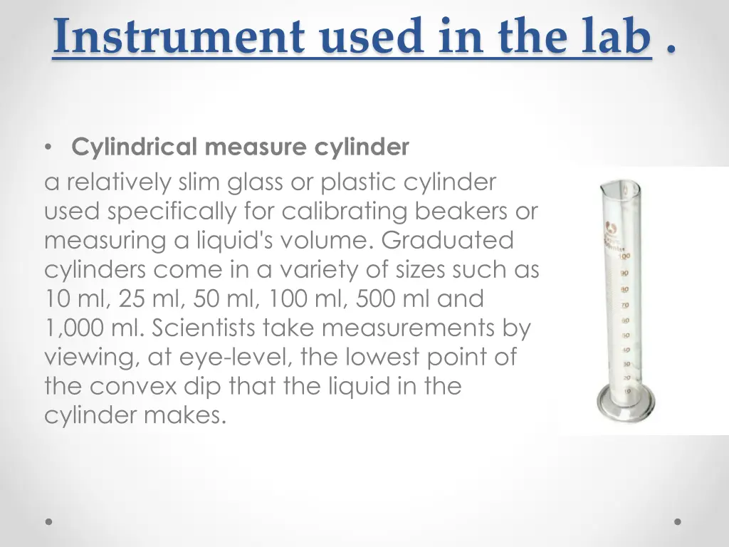 instrument used in the lab 2