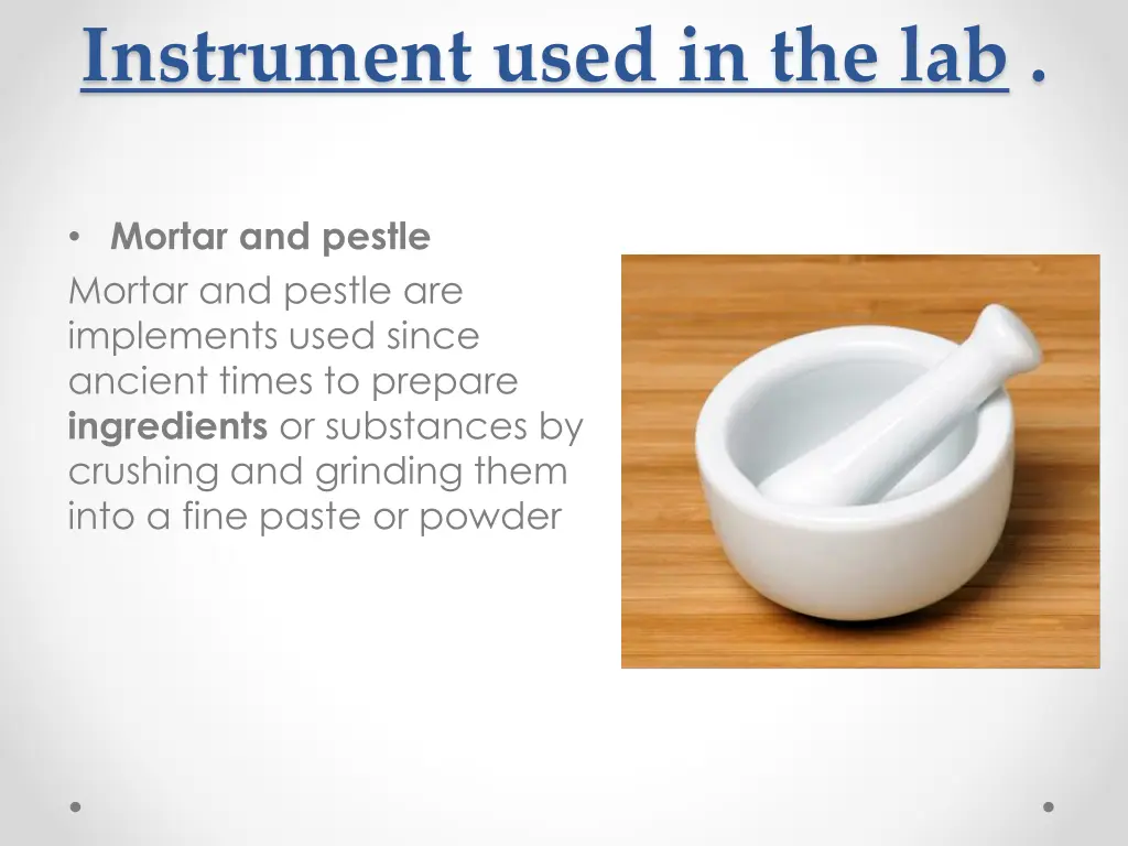 instrument used in the lab