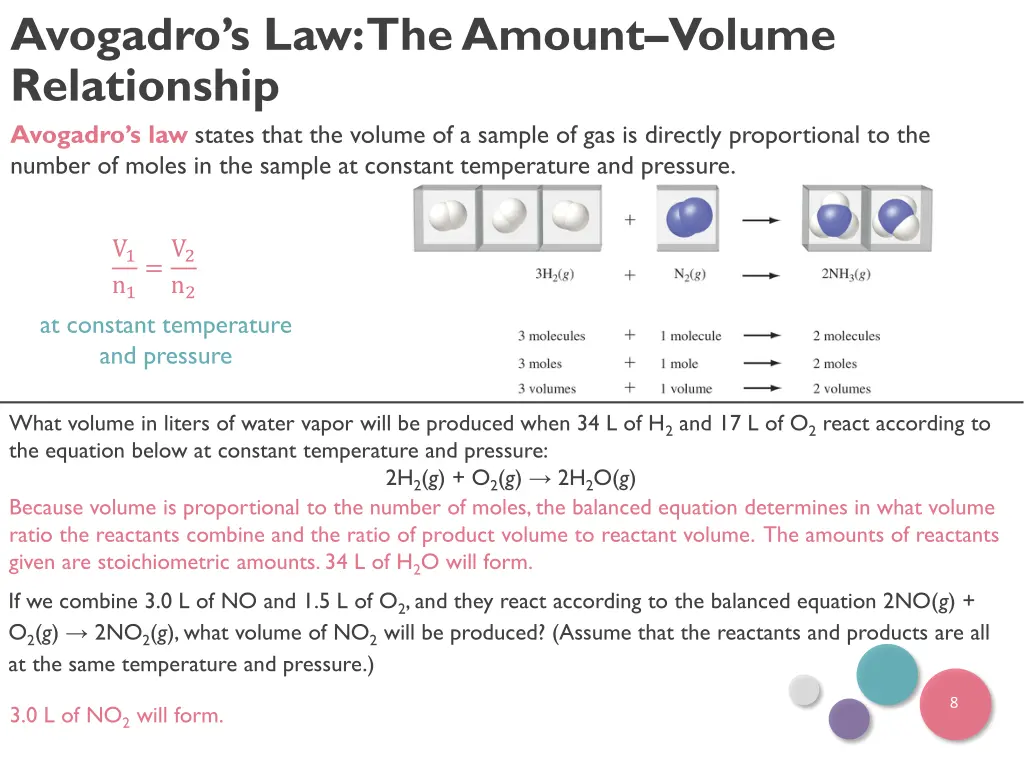 avogadro s law the amount volume relationship