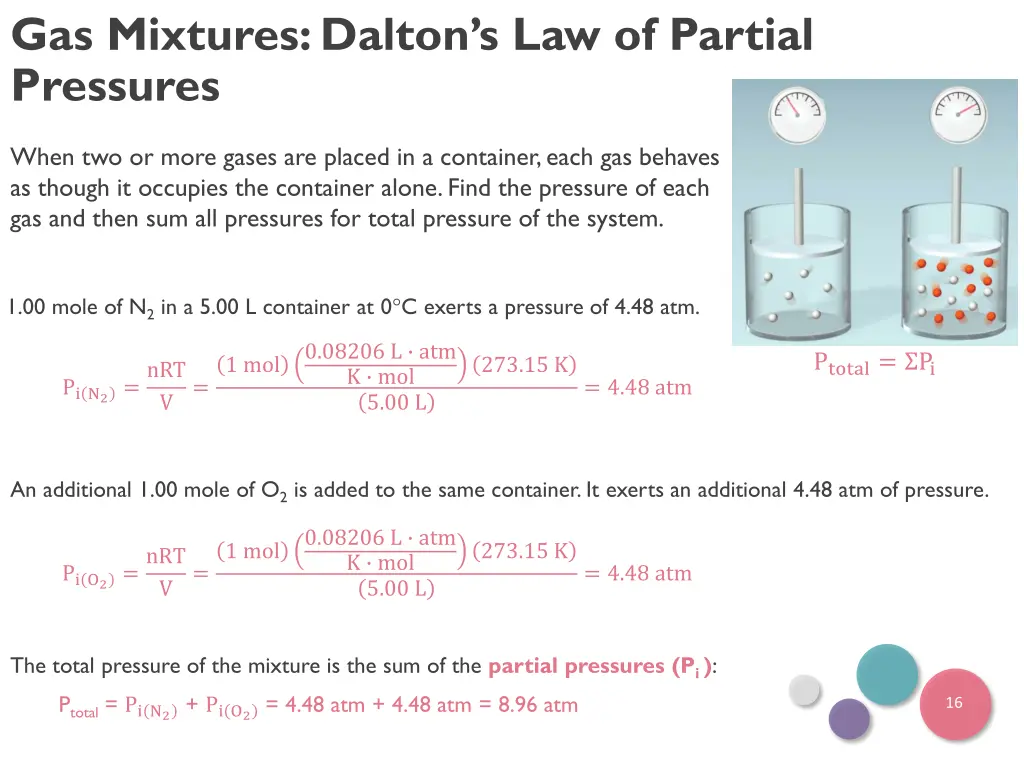 gas mixtures dalton s law of partial pressures