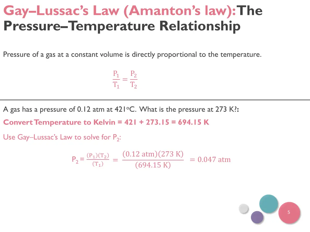 gay lussac s law amanton s law the pressure