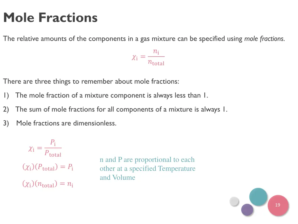 mole fractions
