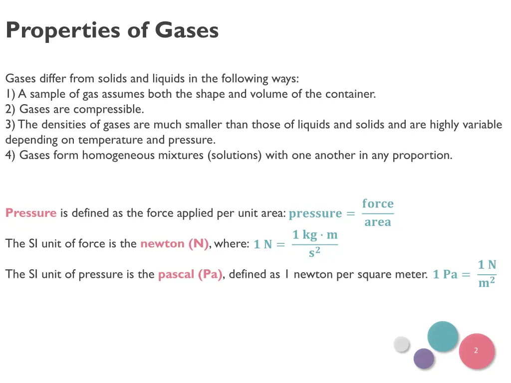 properties of gases