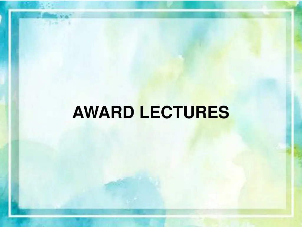 award lectures