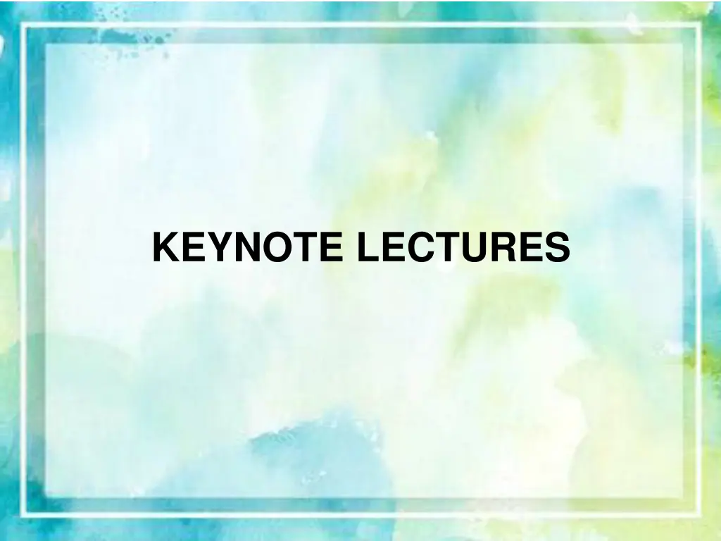 keynote lectures