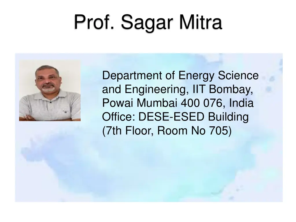 prof sagar mitra