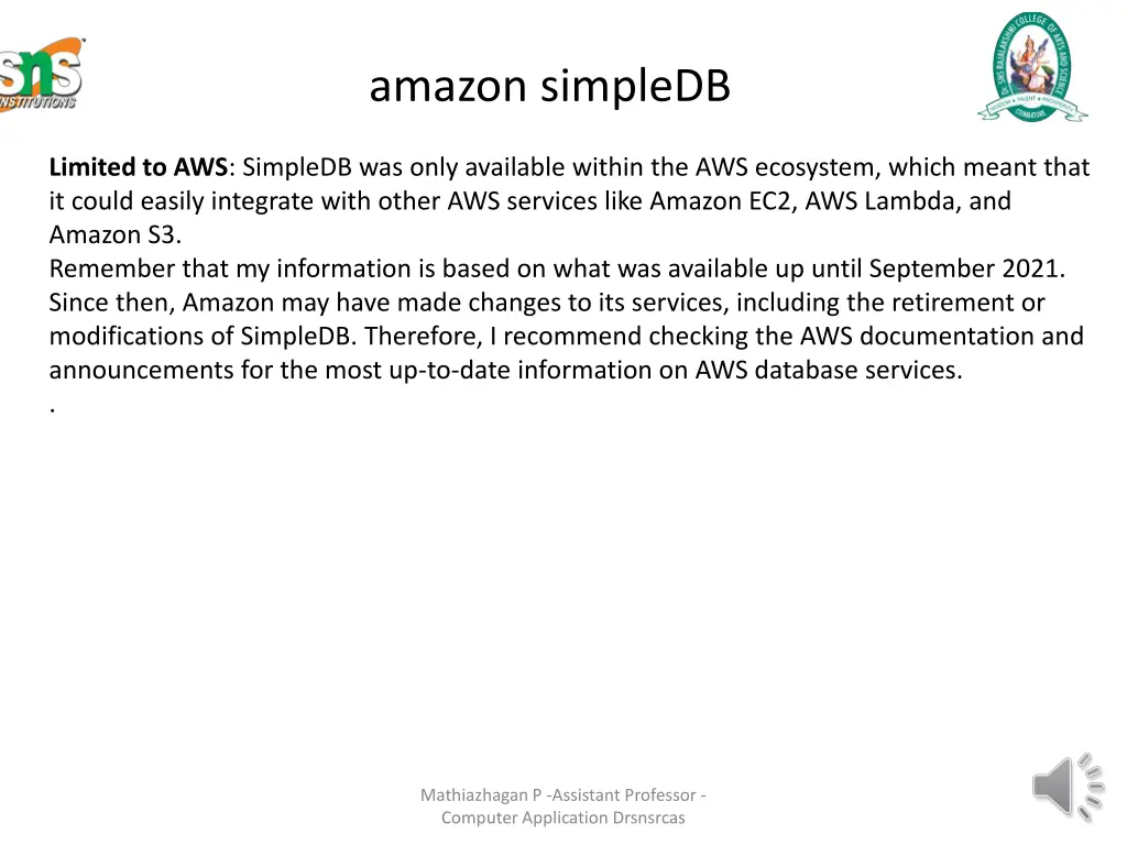 amazon simpledb