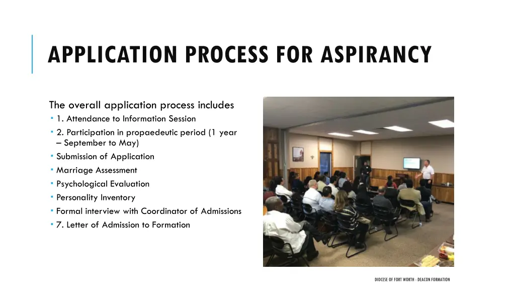 application process for aspirancy