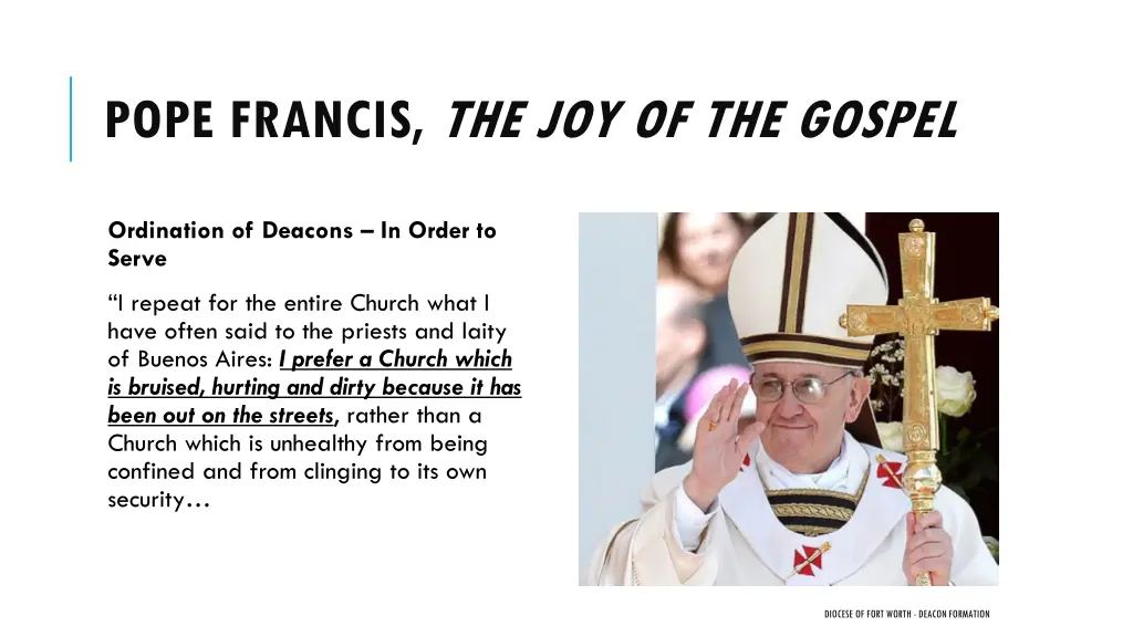 pope francis the joy of the gospel