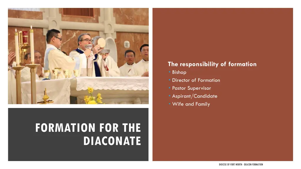 the responsibility of formation bishop director