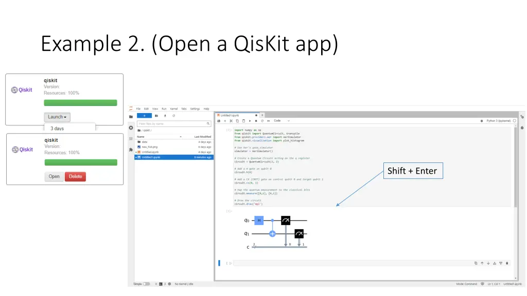 example 2 open a qiskit app