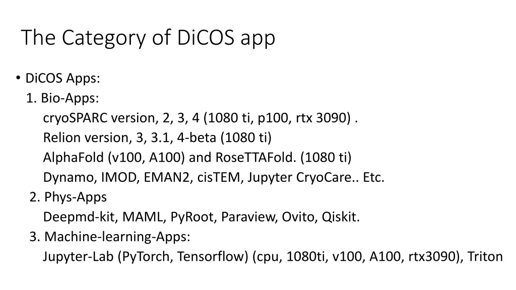 the category of dicos app