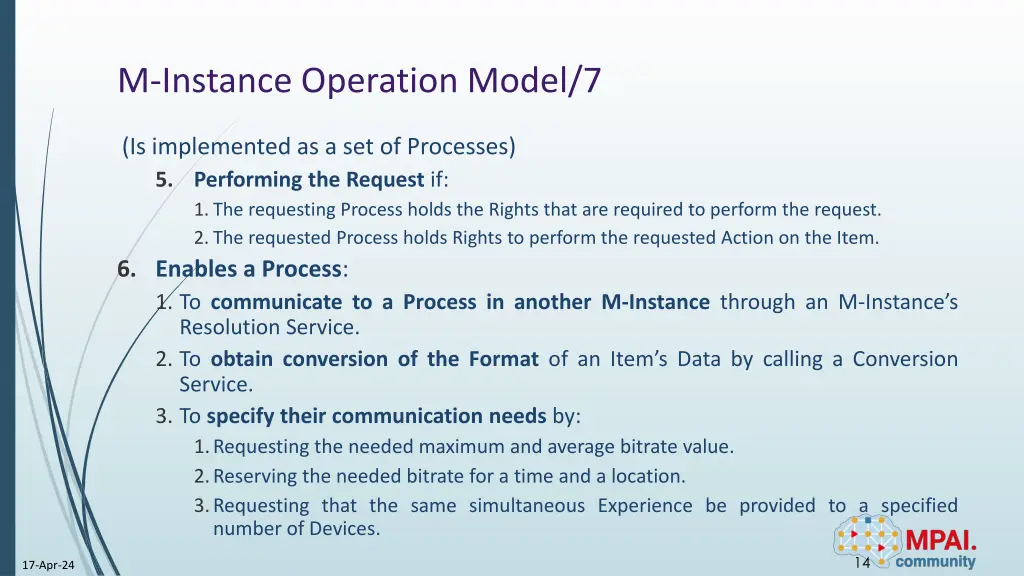 m instance operation model 7