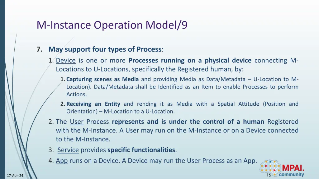 m instance operation model 9