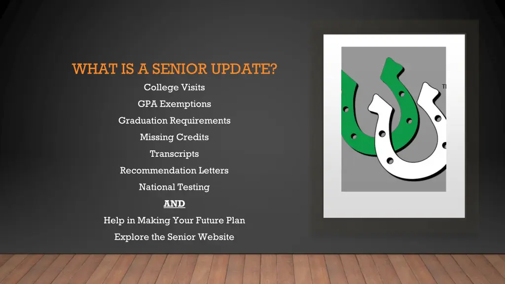 what is a senior update college visits