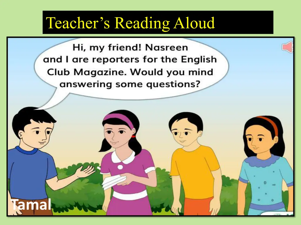 teacher s reading aloud