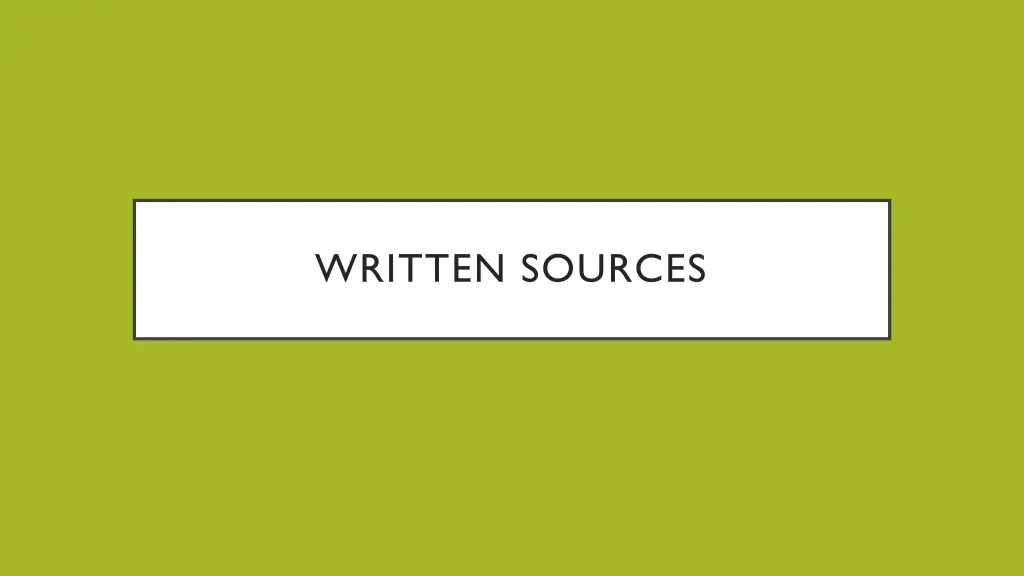 written sources