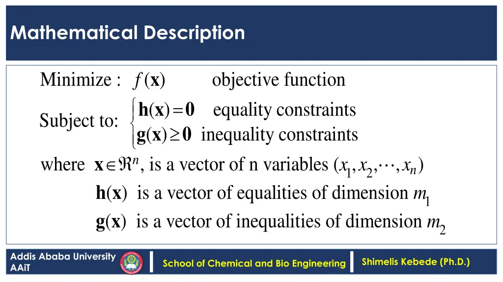 mathematical description