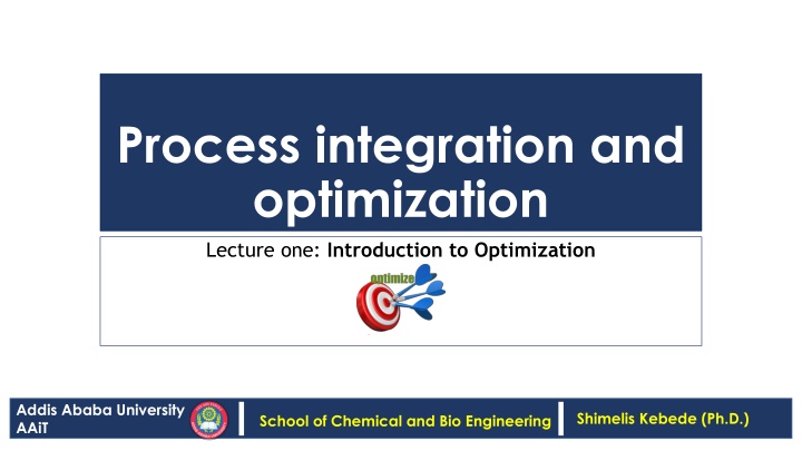 process integration and optimization