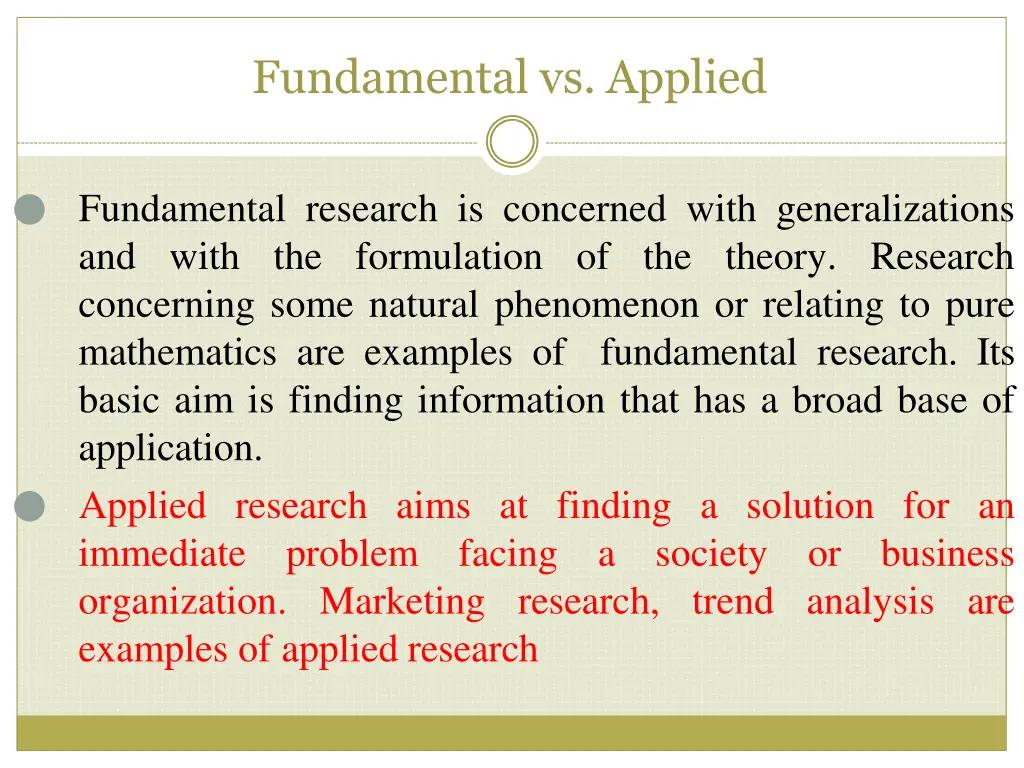 fundamental vs applied