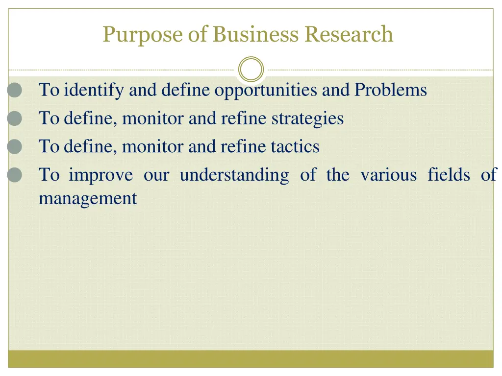 purpose of business research