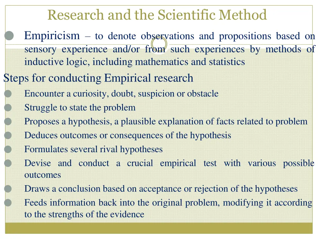 research and the scientific method 1