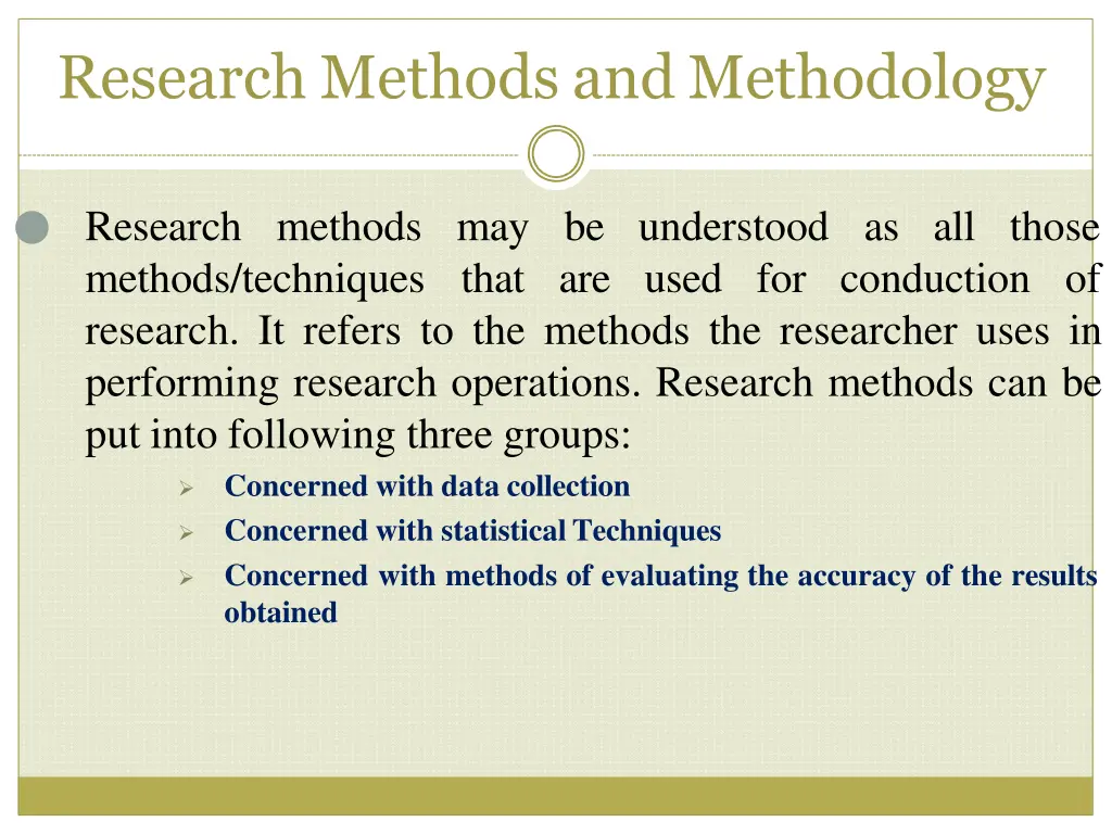 research methods and methodology