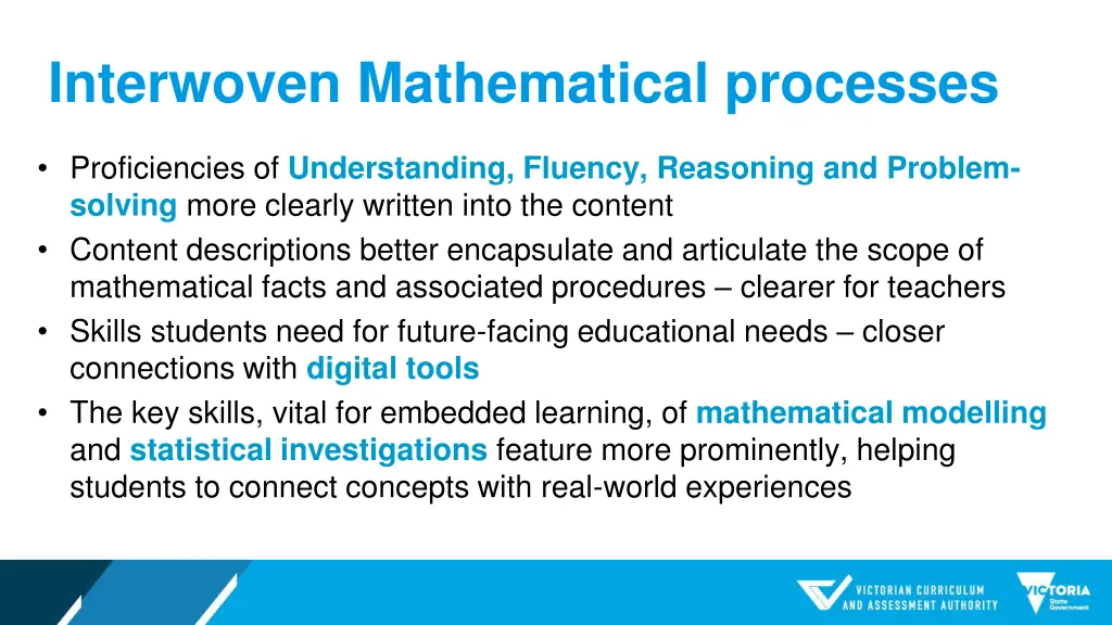 interwoven mathematical processes