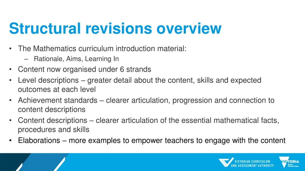 structural revisions overview