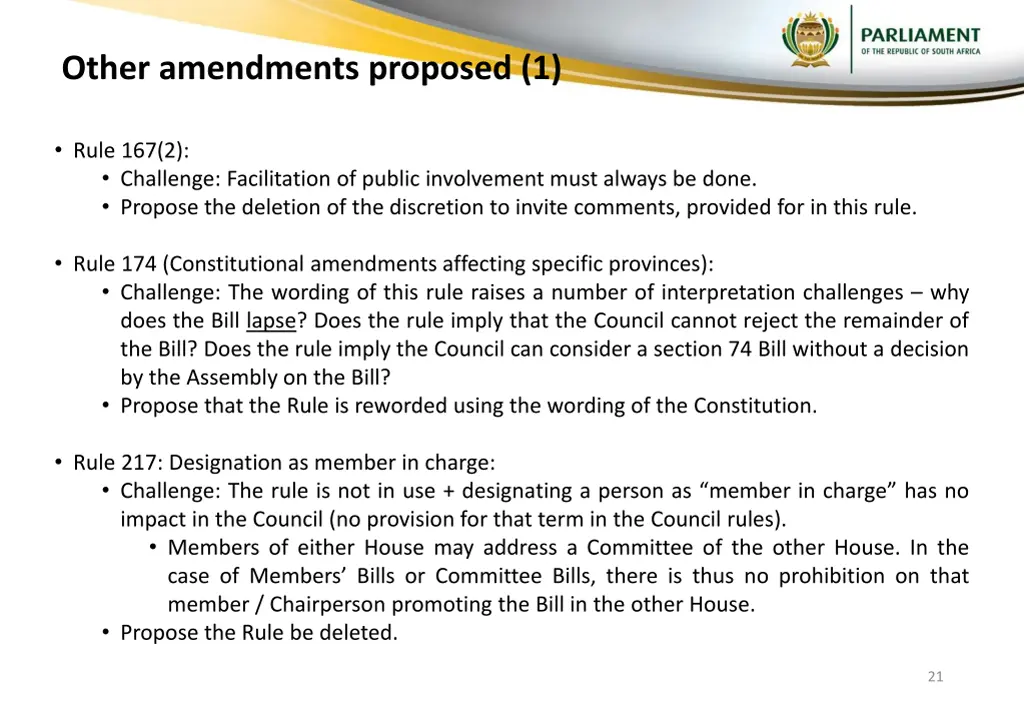 other amendments proposed 1